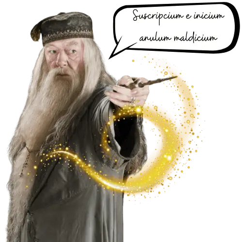 Dumbledore lanzando contrahechizo de mi error 404